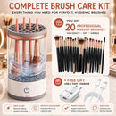 Clean Your Brushes in Seconds – Electric Makeup Brush Cleaner + 20 FREE Professional Brushes